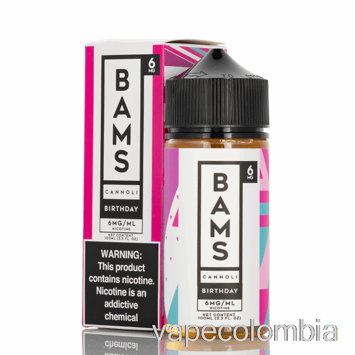 Cannoli De Cumpleaños Desechable Vape - Cannoli De Bam Bam - 100ml 0mg